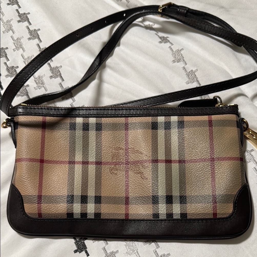 Burberry Black And Gold Crossbody Bag